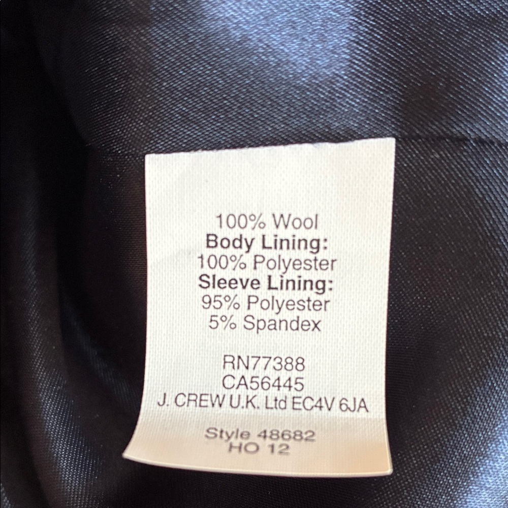 J Crew "Schoolboy" Blazer Women's 0, Purple Wool, Classic tailoring. EUC - Picture 13 of 17